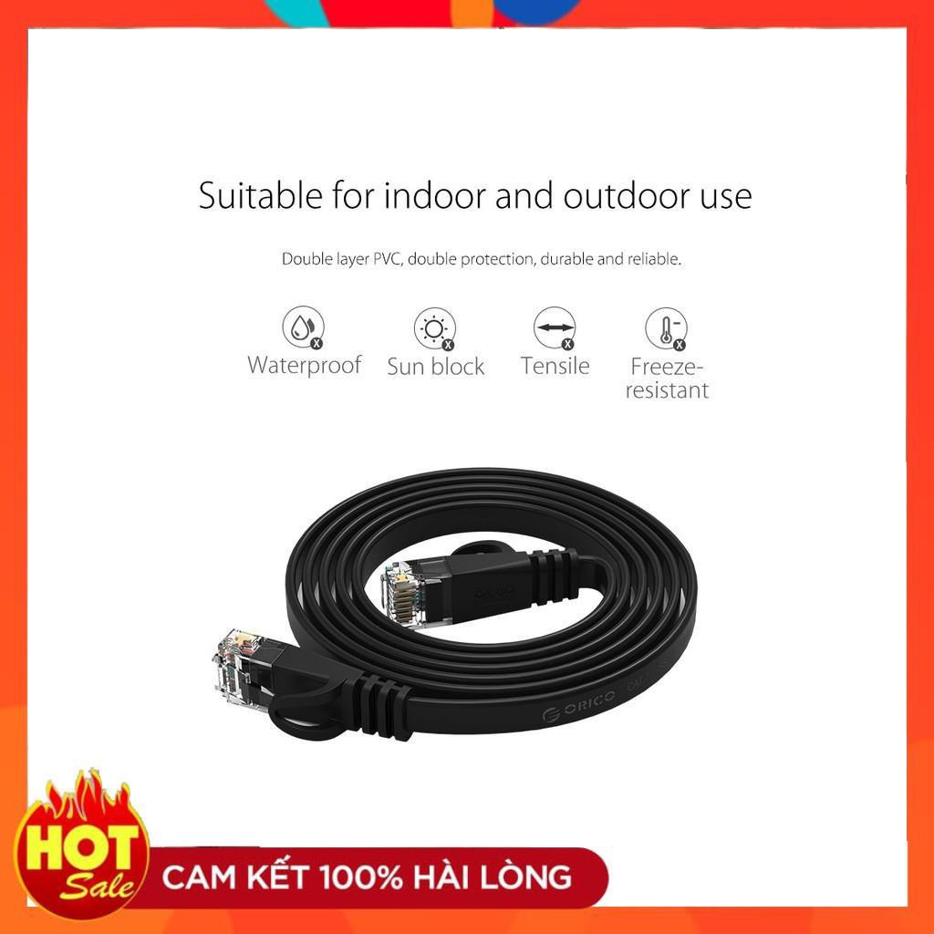 [Chính Hãng] Dây Cáp Mạng Orico PUG-C6B- CAT6 (Đen) 3 mét - Hàng Chính Hãng chất lượng cao