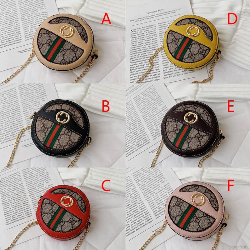 Túi đeo chéo da PU in hoa dễ thương cho bé gái