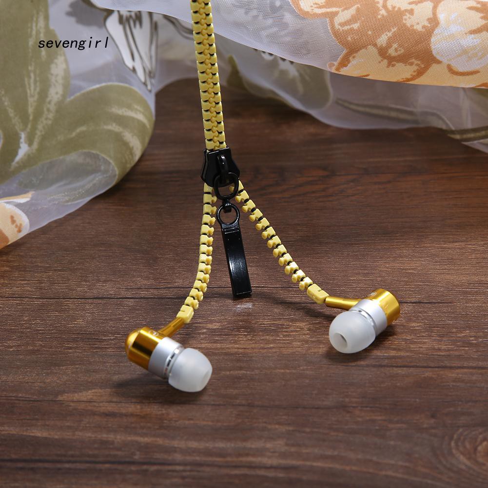 SVGL_Creative Novelty Stereo 3.5mm Jack Earbuds Earphones with Mic Zipper Earphone