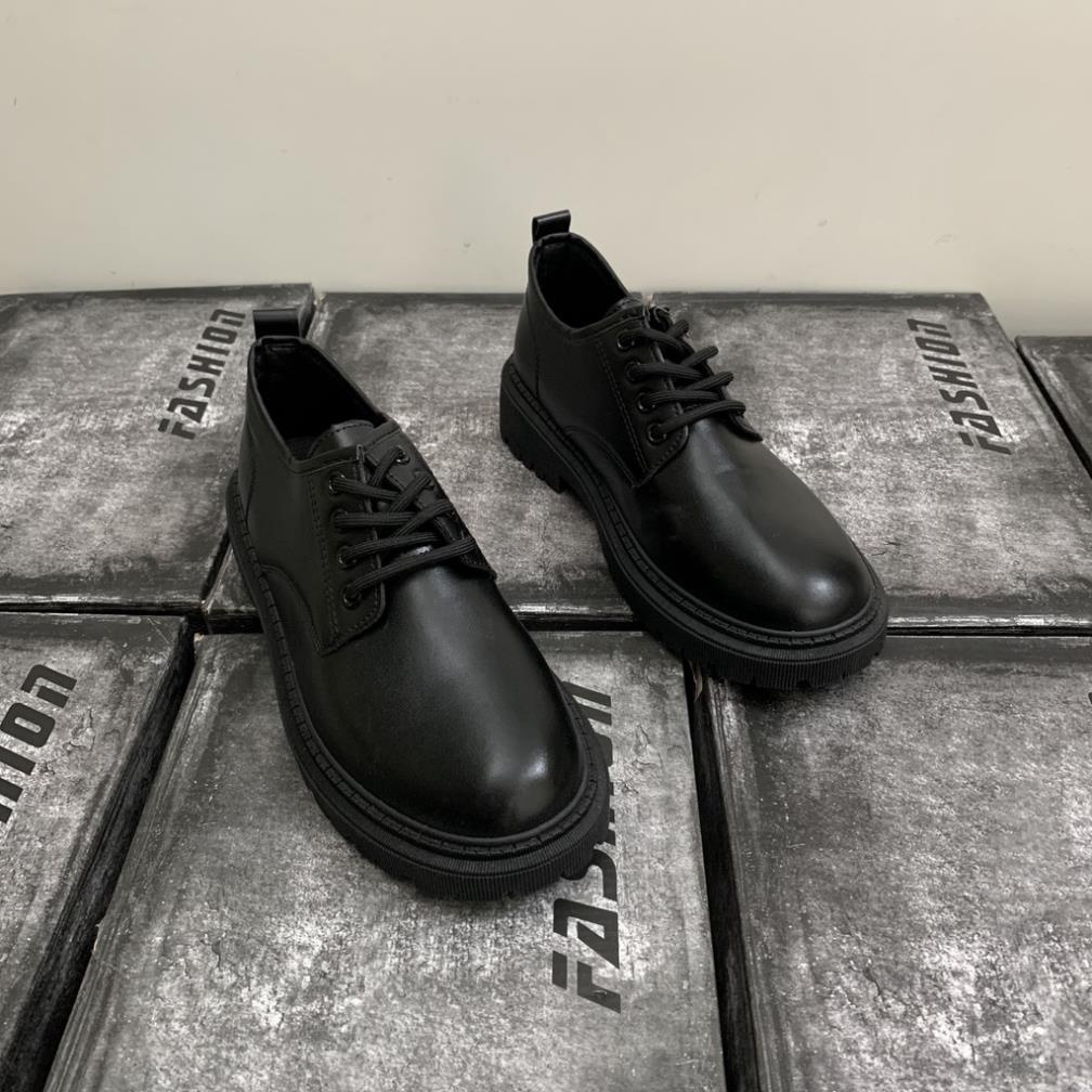 BTS Giày nam cổ thấp, giày dr martens nam, giày da nam, boot cổ thấp tăng chiều cao HA