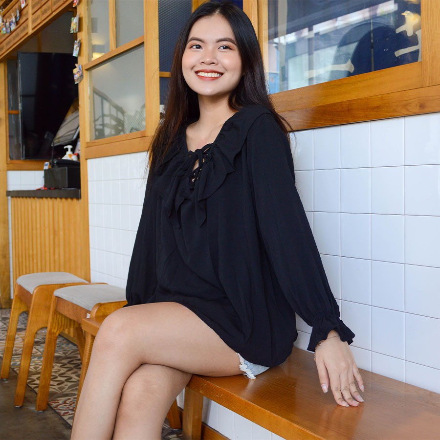 ÁO XÔ PHỐI BÈO TAY DÀI