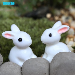 Set 2 Đồ trang trí Thỏ Mini Trang Trí Sân Vườn