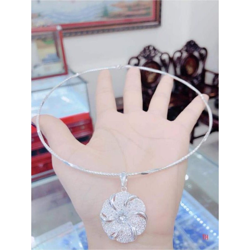 Kiềng cổ bạc ta kèm mặt bao đẹp bao chất lượng