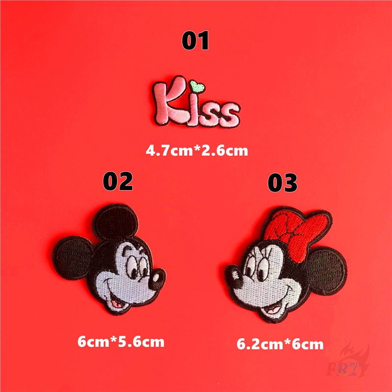 Miếng dán ủi thêu họa tiết chuột mickey và minnie xinh xắn