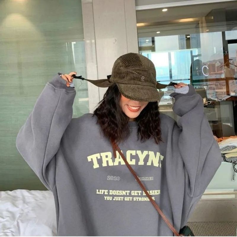(ORDER) Áo sweater nỉ ulzzang in chữ form rộng các màu phối viền sóng mix màu có size | BigBuy360 - bigbuy360.vn