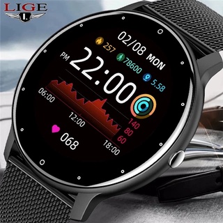 LIGE Đồng hồ thông minh mới dành cho nam có màn hình cảm ứng đầy đủ thể thao Đồng hồ thể dục thể thao IP67 Bluetooth chống nước cho Android ios