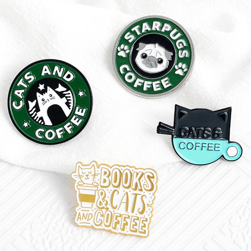 Huy hiệu cài áo hình chú mèo đáng yêu