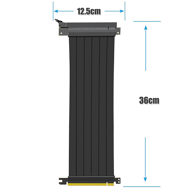 Dây cáp mở rộng thẻ đồ họa PCIE 3.0 16X 180 độ 1X15cm | BigBuy360 - bigbuy360.vn
