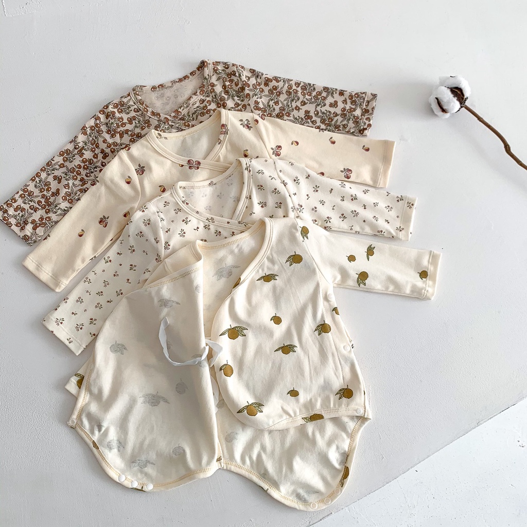 Áo Liền Quần Tay Dài Thời Trang Mùa Hè Xinh Xắn Cho Bé 0-3 Tuổi