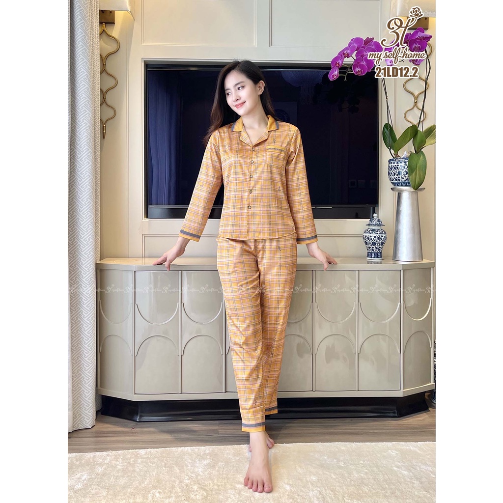 Lụa PZM Màu hoạ tiết 21LD12- Đồ Bộ Mặc Nhà 3T