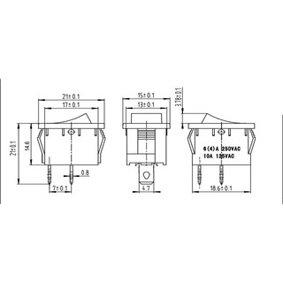 Combo 10 Công tắc bập bênh 2 chân đỏ