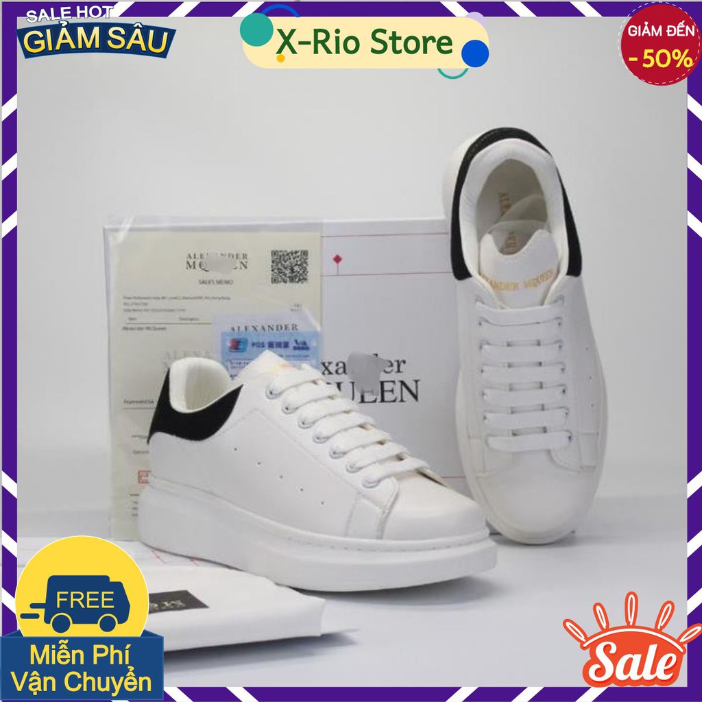 Giày thể thao sneaker MCQ gót nhung đen full box. X-Rio Store