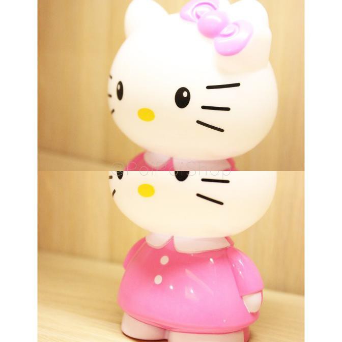 Đèn Ngủ Led Hình Hello Kitty Dễ Thương Điều Khiển Từ Xa Cho Bé