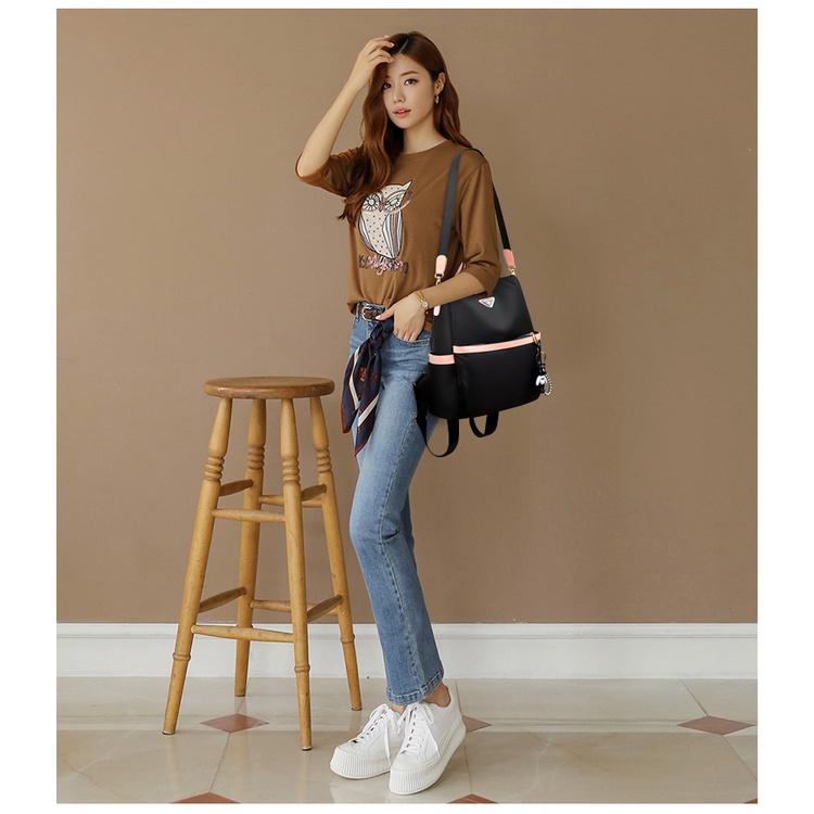 Ba Lô Vải Oxford Chống Trộm Không Thấm Nước Sức Chứa Lớn Mẫu Mới Đơn Giản Hợp Thời Trang Cho Nữ