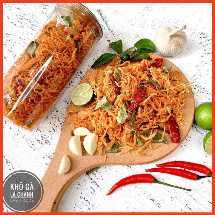 Khô gà lá chanh 300g ⚡FREESHIP⚡, khô gà bơ tỏi, đồ ăn vặt từ gà sấy khô an toàn đảm bảo tiêu chuẩn VSATTP
