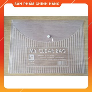 Túi My Clear Bag,Túi Cúc Bấm 1 Khuy Khổ A, F Nhựa Dẻo Dày Tiện Lợi