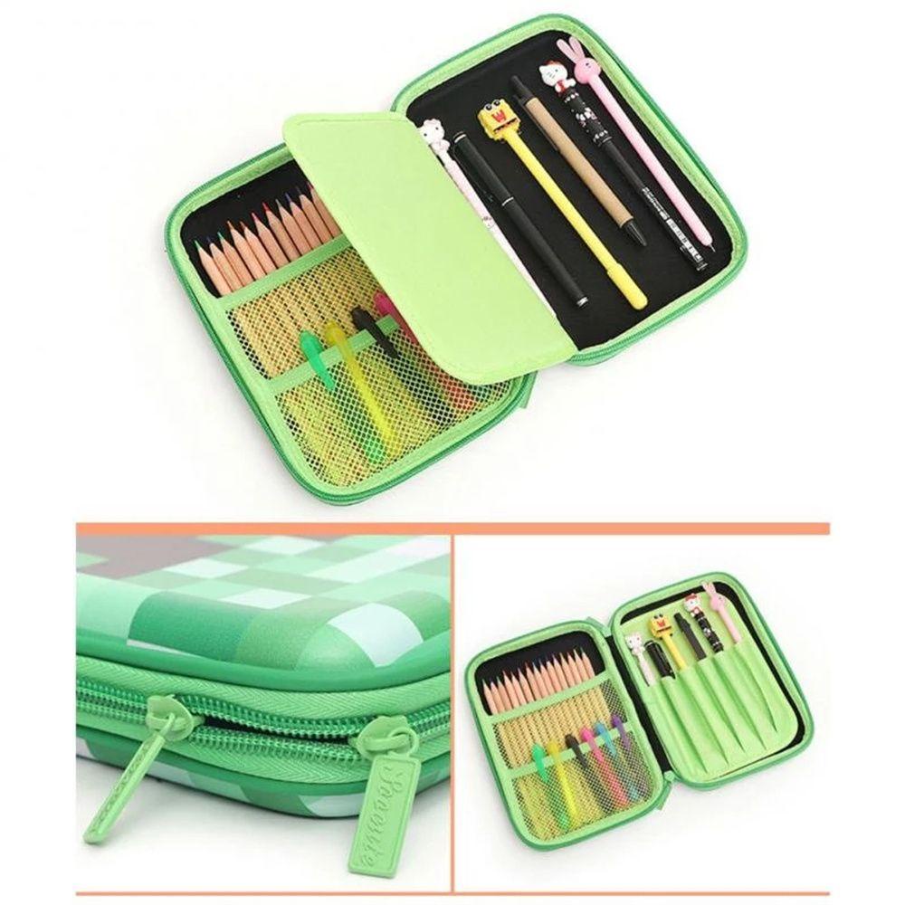 Túi Đựng Bút In Họa Tiết Mosaic Màu Trắng Đen Có Khóa Kéo Tiện Dụng Cho Văn Phòng / Trẻ Em