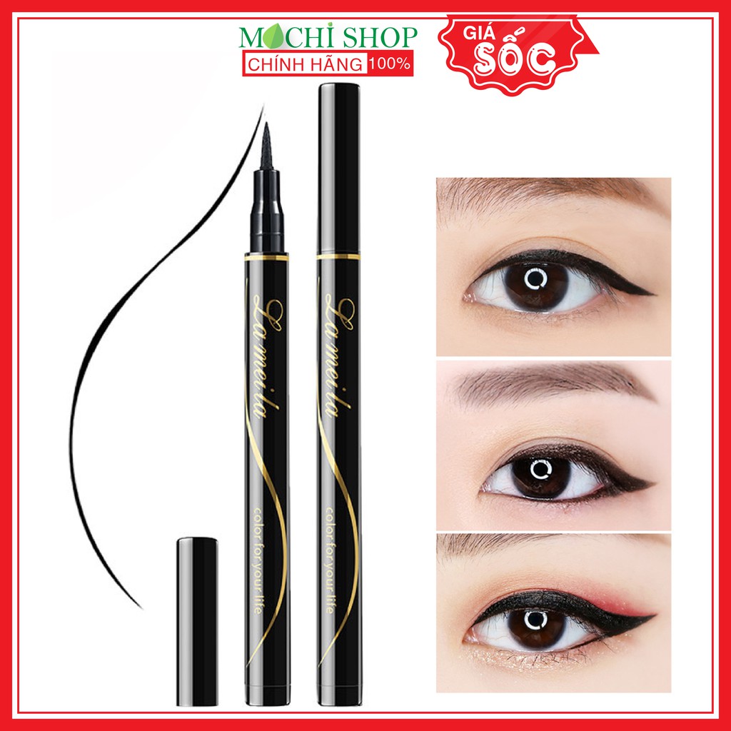 Bút Kẻ Mắt Nước Lâu Trôi Không Thấm Nước Lameila Eyeliner Bút Dạ Kẻ Mắt Mèo Trang Điểm Mắt Nội Địa Trung MOCHI SHOP