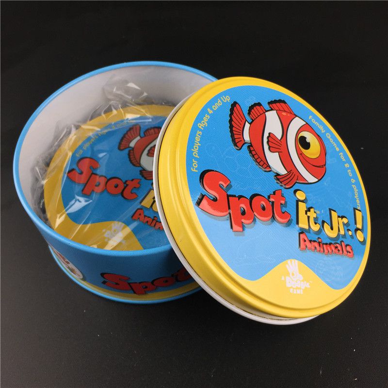 [Available In Stock] Spot It 22Styles 31/55pcs Dobble Card Game Kid Basic English Alphabet Jr Hip Kids Board Game Gift Camping Party