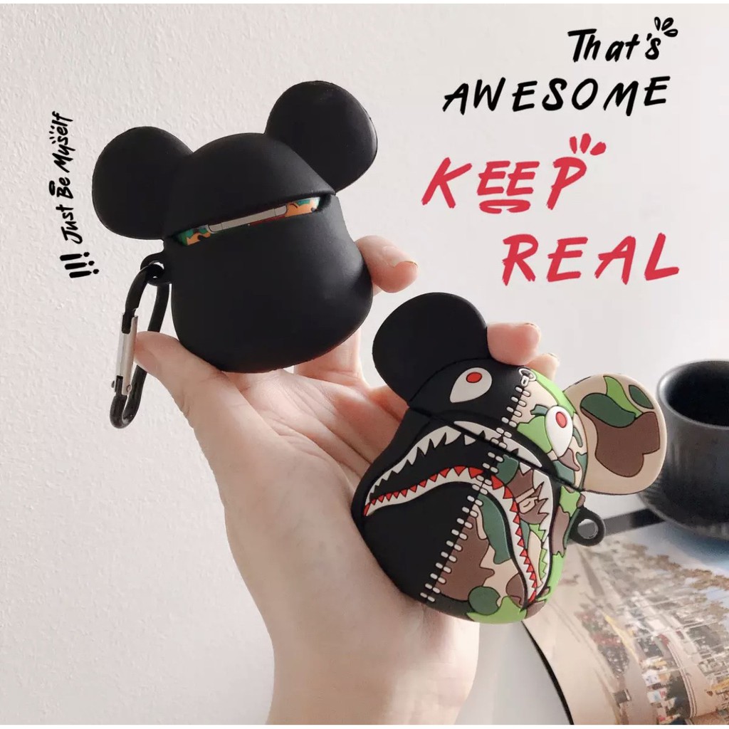 Ốp Airpods Vỏ Bao Airpods 1/2 KAWS BAPE - Case Đựng Tai Nghe không dây i11, i12, i13