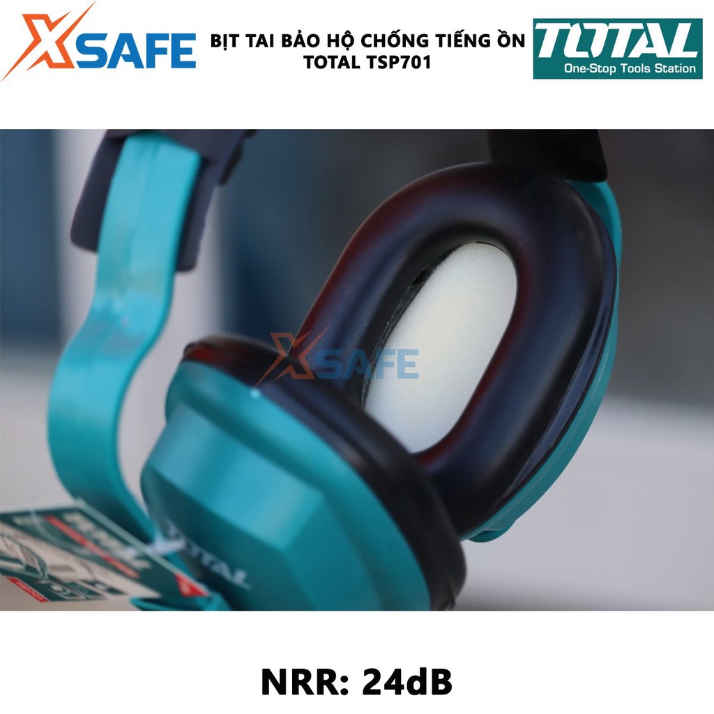 Bịt tai bảo hộ chống tiếng ồn TOTAL TSP701 | tai nghe chống ồn miếng bọt xốp mềm, NRR: 24dB bảo vệ khứu giác (đôi tai)