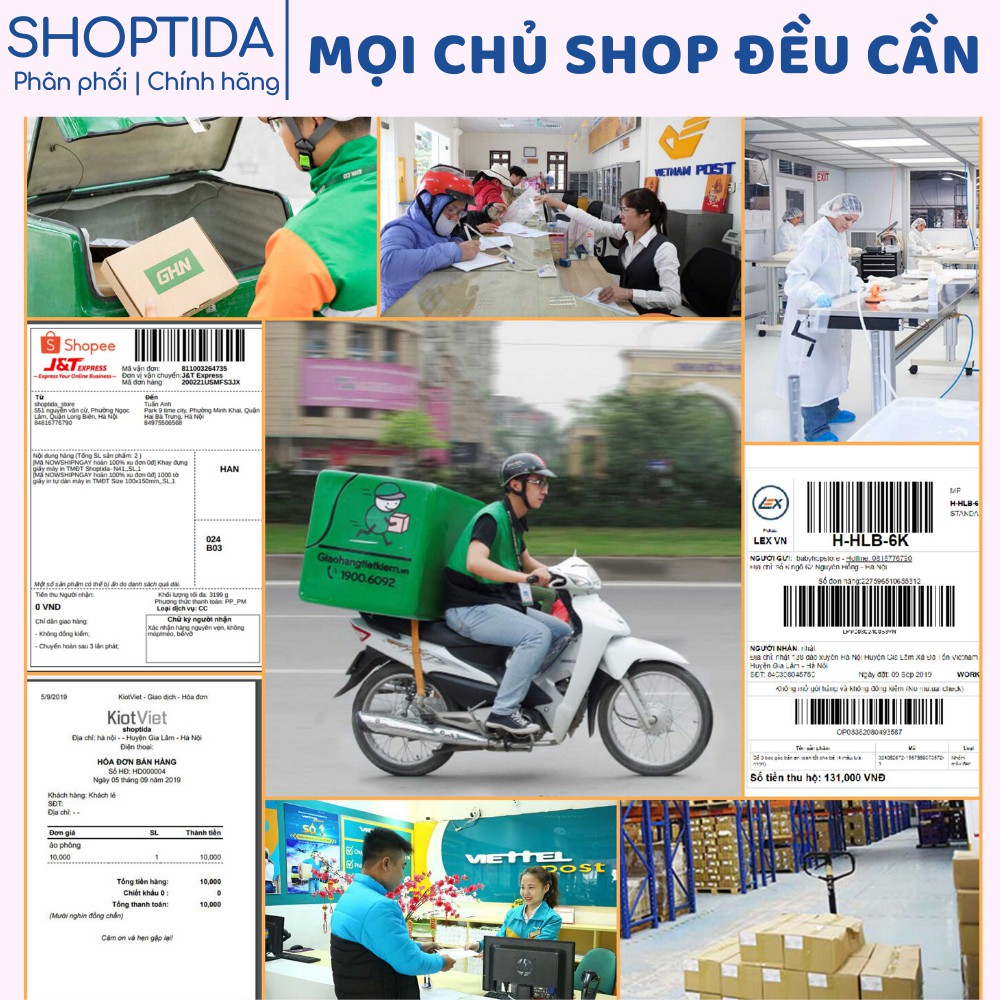 Giấy in nhiệt Shoptida 1000 tờ A6 10*15cm 3 lớp tự dán chống nước, sử dụng cho máy in nhiệt Shoptida SP46