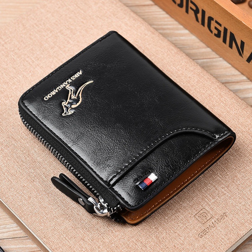 Ví Da PU Đựng Thẻ Tín Dụng Chống Trộm Phong Cách Vintage Cho Nam