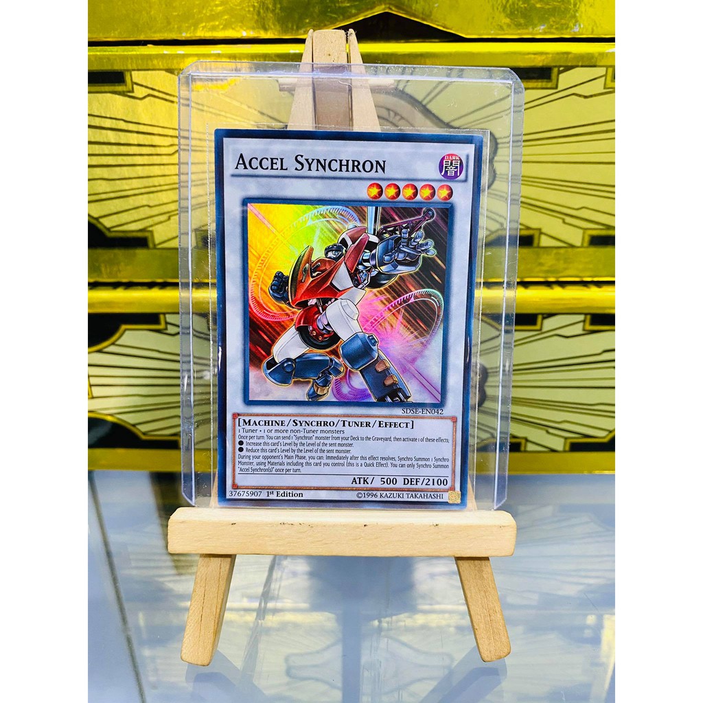 [ Dưa Hấu Yugioh ] Lá bài thẻ bài Accel Synchron - Super Rare - Tặng bọc bài nhựa bảo quản
