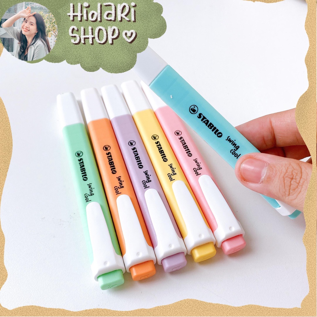 [Chính hãng] [Cây Lẻ] Bút dạ quang STABILO swing cool Pastel  - Bút Highlighter -  Hidari