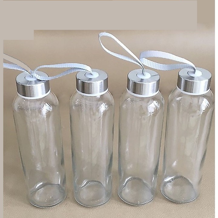 Bình Nước Thủy Tinh, Chai Detox Có Dây Xách 500ml