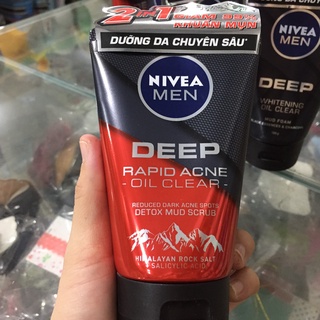 Sữa rửa mặt THAN ĐEN nivea 100ml mới