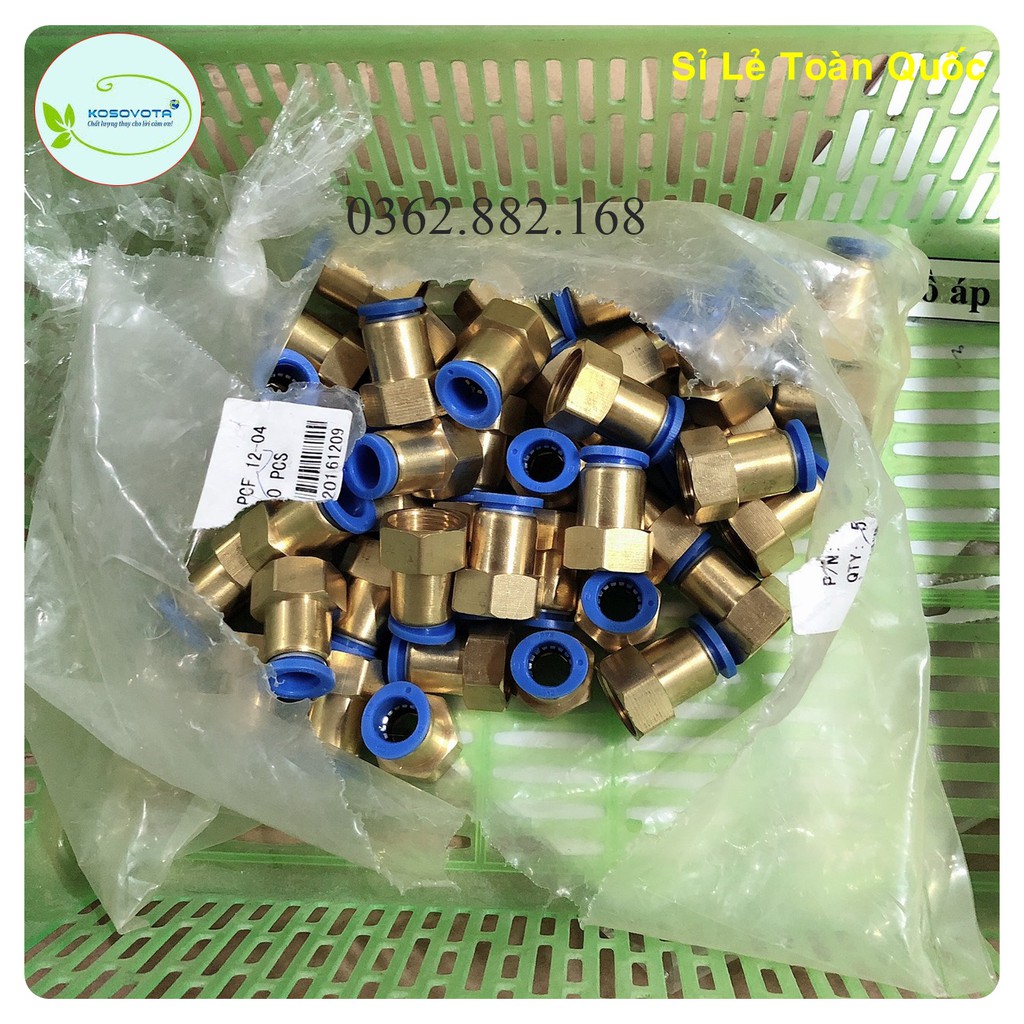 Cút Đồng 21 Ren Trong Dây 10mm Cho Máy Lọc Nước, Máy Phun Sương Hàng Chính Hãng Siêu Bền