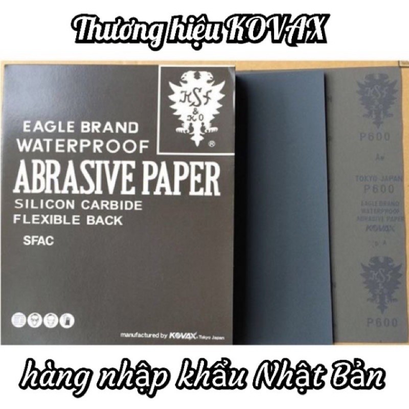 Giấy nhám nước, giấy nhám nhật nhập khẩu từ Nhật Kovax p180-p2000 - siêu mịn, chất lượng cao