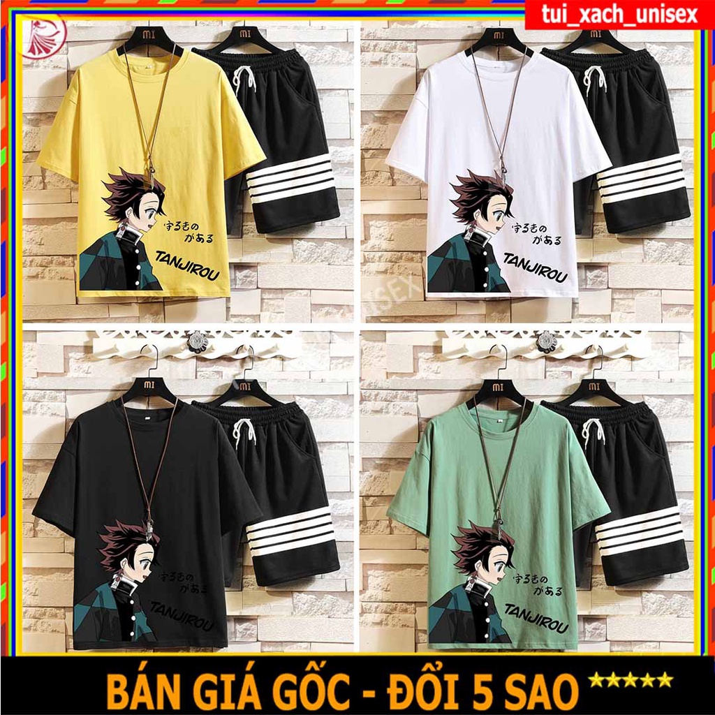 ❤️ GIÁ SỈ ❤️ Bộ Thể Thao Nam TANJIROU - SÉT ĐỒ HÈ QUẦN ÁO NAM NỮ MẶC NHÀ THUN LƯỚI MÈ