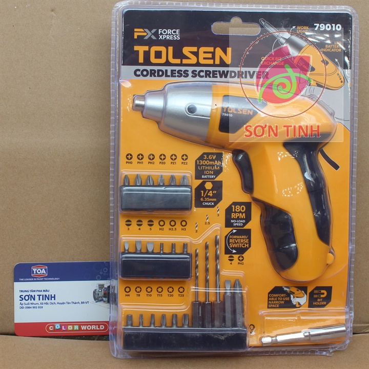 Bộ vặn ốc vít pin Tolsen 79010