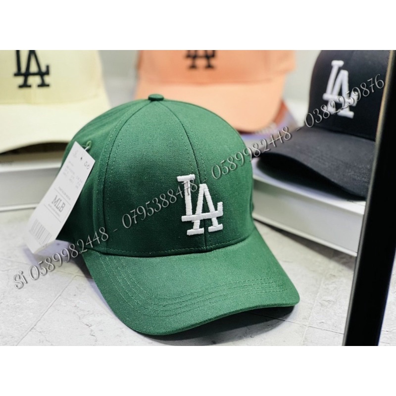 Nón Mũ Lưỡi Trai LA NY MLB Xanh Lá Cây Rookie Ball LA Dodgers D.Green  Xịn, Mũ Nón Kết LA Xanh Rêu Xếp Giá Hạt Dẻ