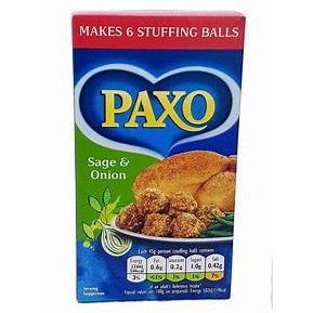 Gia Vị Nhồi Ướp Thịt Gà với cây xô thơm và hành tây Vegan Sage & Onion Stuffing Mix For Chicken Paxo 85g