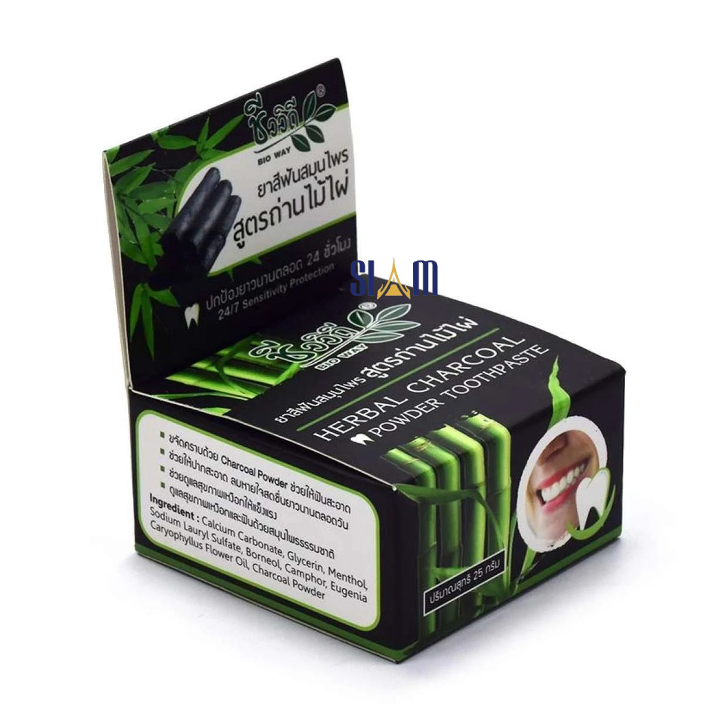 Kem Tẩy Trắng Răng Than Tre Hoạt Tính Herbal Charcoal Thái Lan