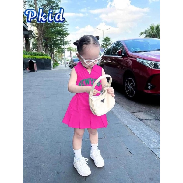 Bộ New york cv xếp ly cho bé gái