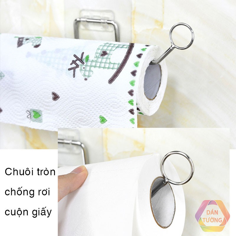 Treo cuộn giấy vệ sinh inox dán tường, móc treo đồ đa năng cao cấp