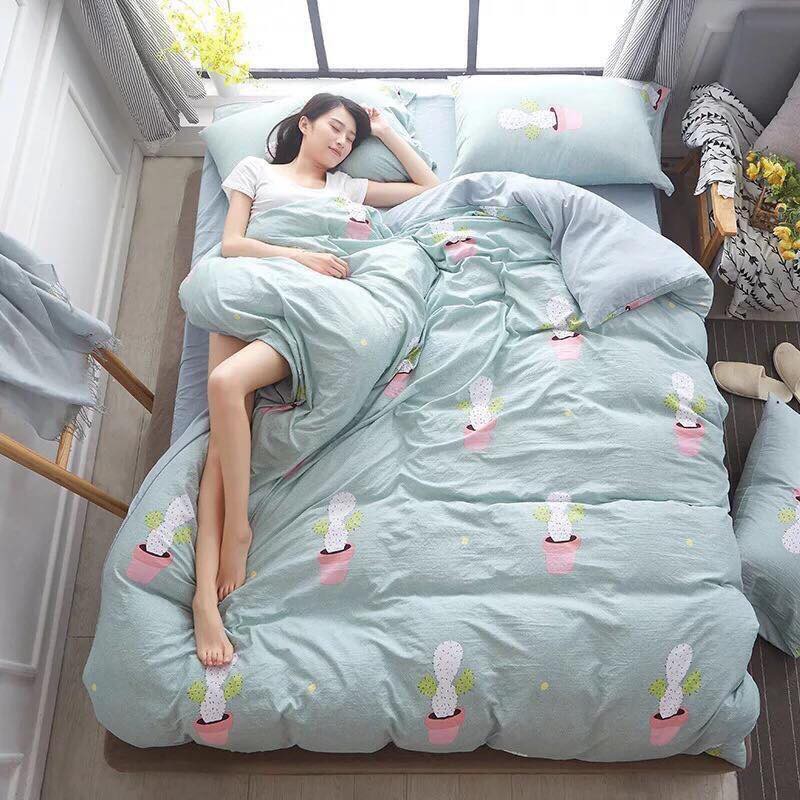 Drap chăn ga gối COTTON ĐŨI  MUJI nhập khẩu Nhật siêu mềm mịn mát