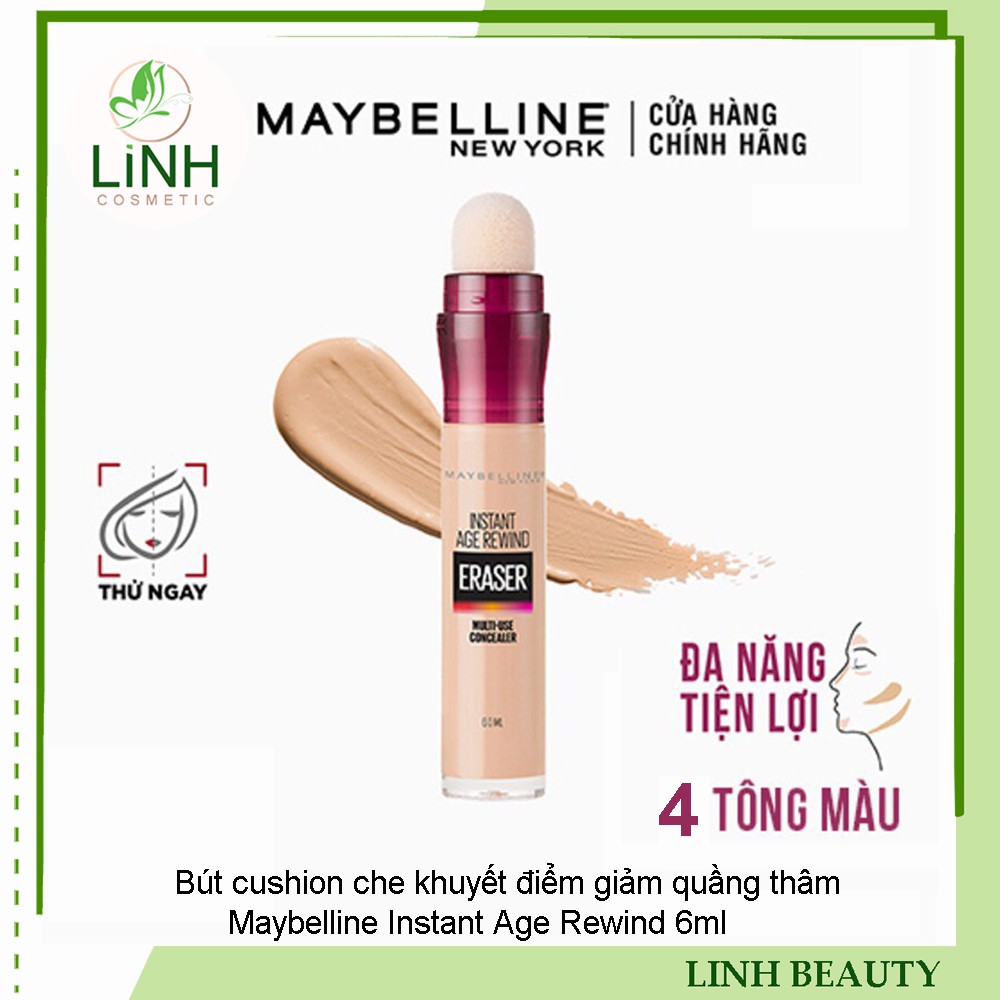 Bút cushion che khuyết điểm giảm quầng thâm Maybelline Instant Age Rewind 6ml