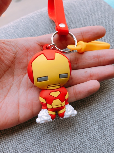 Móc khoá Marvel Chibi Spiderman vs Ironman cao cấp