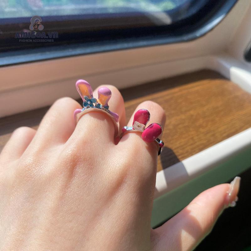 ✨✨ Nhẫn hở hình thỏ hoạt hình đáng yêu thời trang Hàn Quốc cho nữ