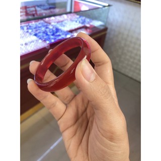 Vòng mã não đỏ bản dẹp