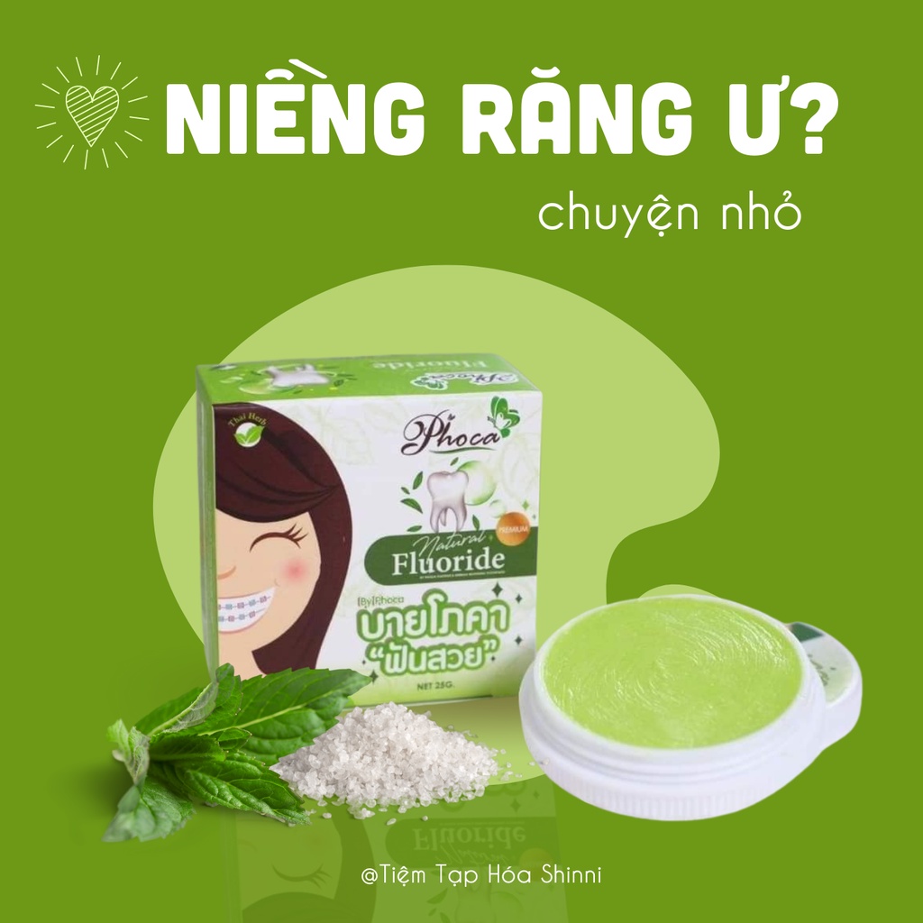 KEM ĐÁNH RĂNG CHÍNH HÃNG BYPHOCA THÁI LAN 25G - TRẮNG RĂNG THƠM MIỆNG - HỮU ÍCH CHO NGƯỜI NIỀNG