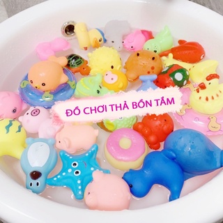 Đồ Chơi Bóp Chít Chít Thả Bồn Tắm Cho Bé - Động Vật Thả Bồn Giúp Bé Thích Tắm Molangshop