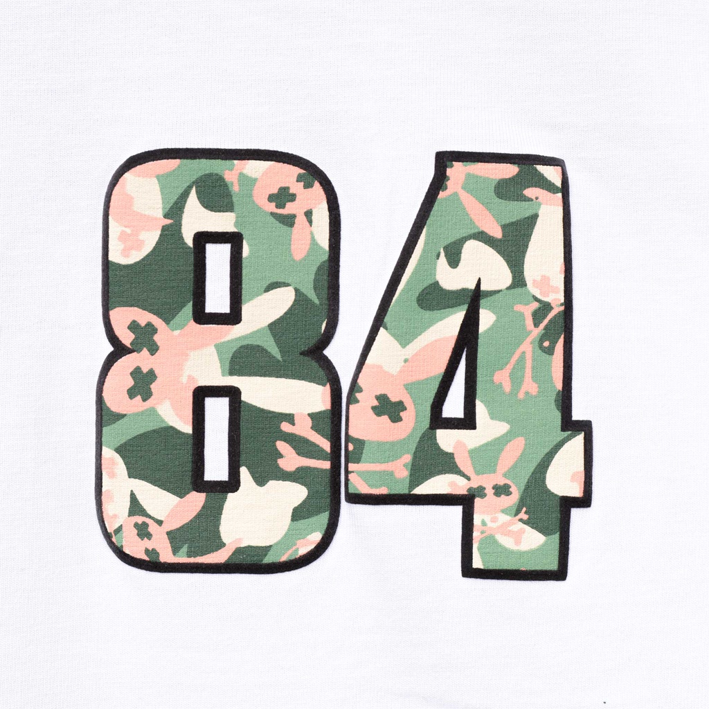Áo thun Nam Nữ Bad Rabbit NUMBER 84 100% Cotton - Local Brand Chính Hãng Trắng