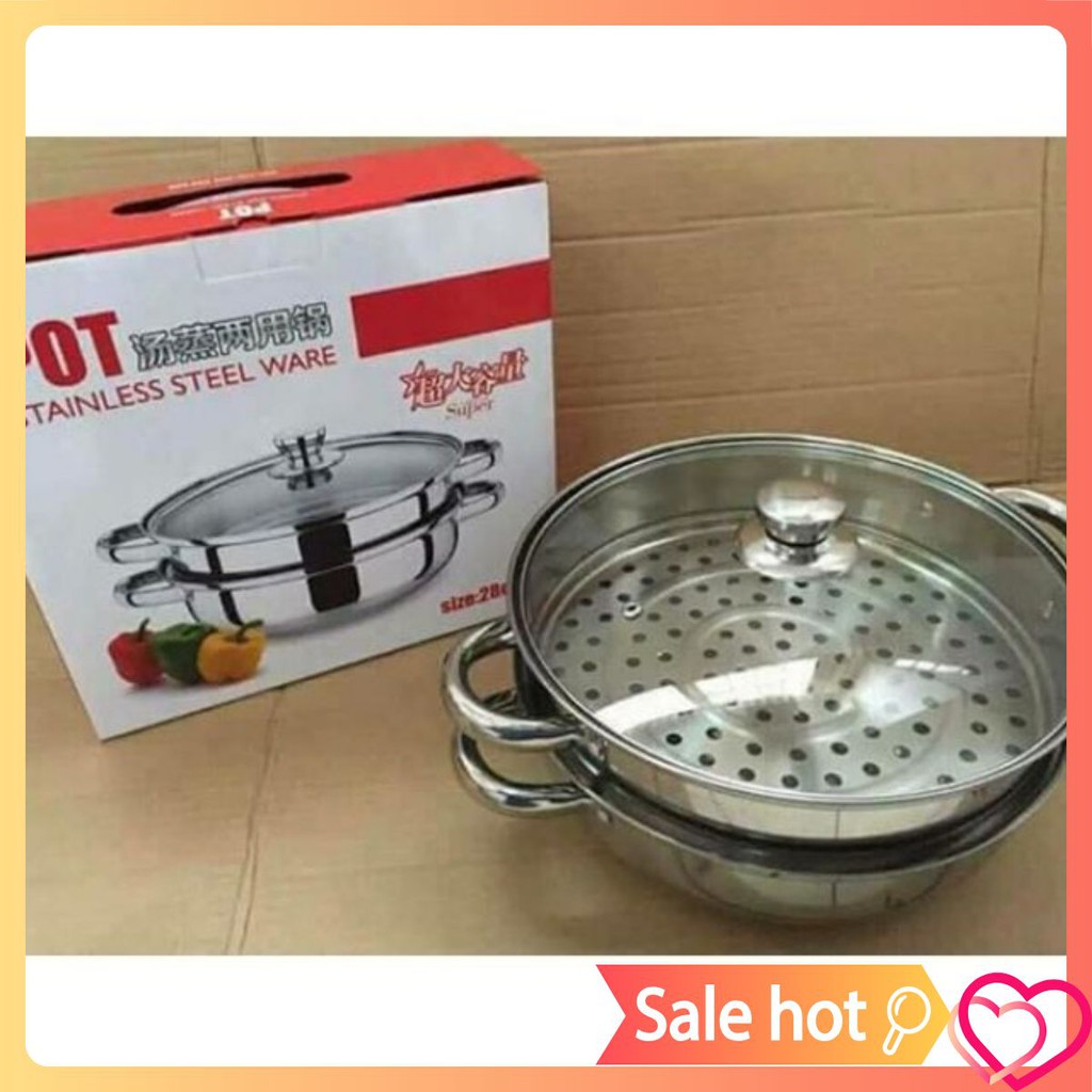 Nồi hấp hai tầng Pot