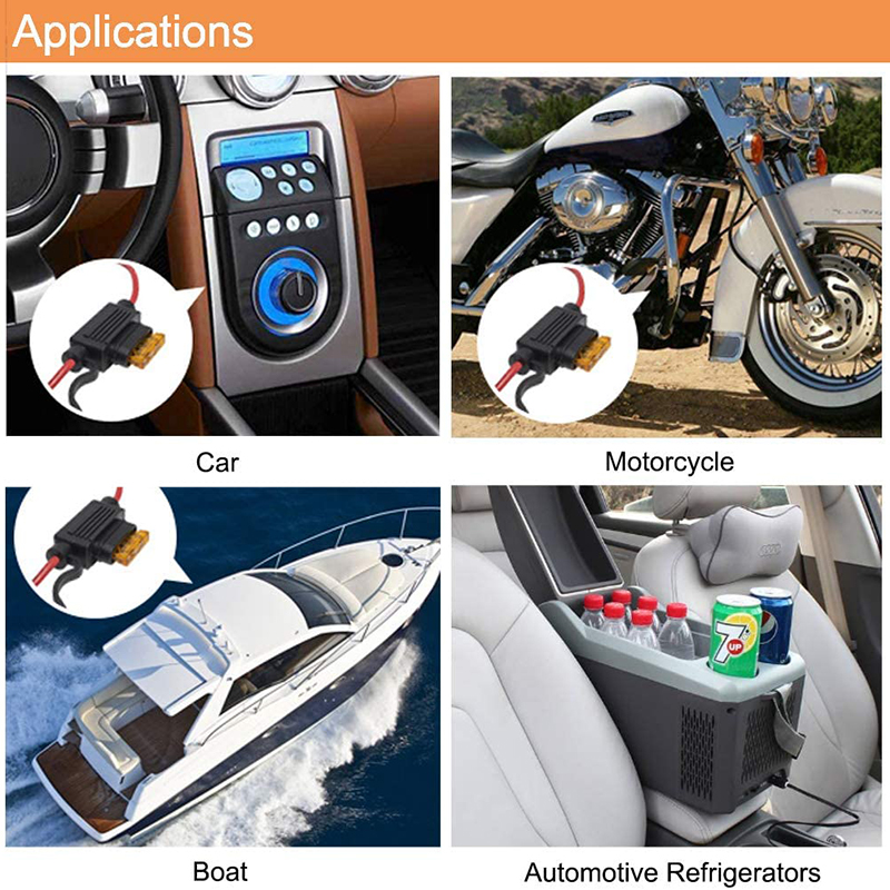 Hộp 100 Cầu Chì Lưỡi Dẹt Cho Xe Máy / Xe Hơi